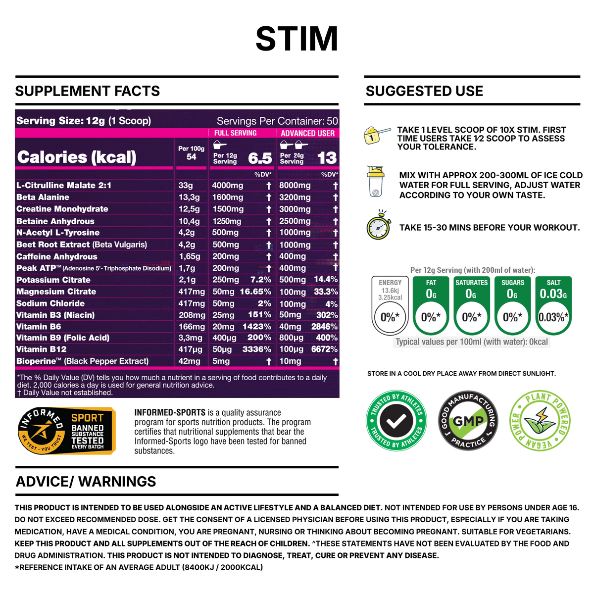 10X ELECTROLYTE STACK