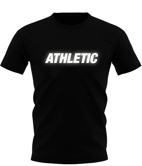10X ATHLETIC REFLECTIVE TEE, BLACK