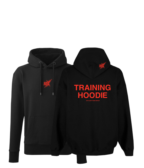 10X ATHLETIC BLACK TRAINING HOODIE