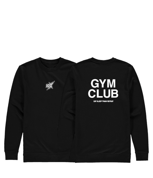 10X ATHLETIC GYM CLUB BLACK SWEATSHIRT