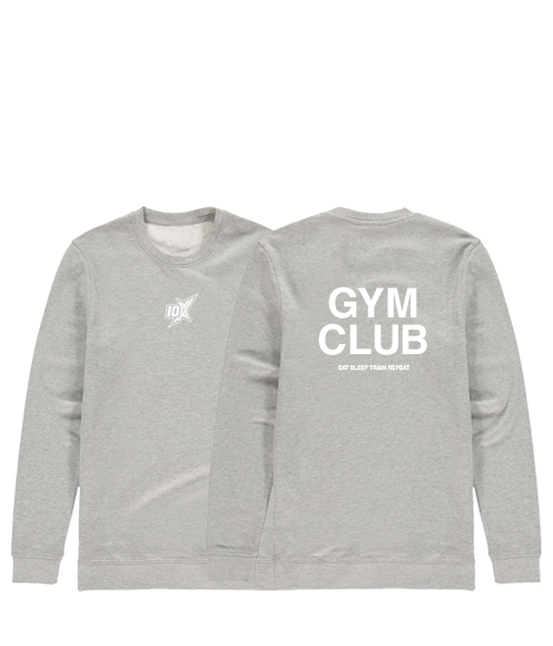 10X ATHLETIC GYM CLUB GREY SWEATSHIRT