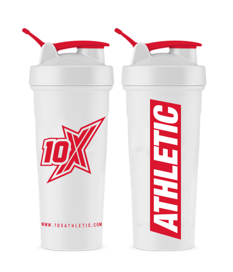 10X ATHLETIC WHITE & RED SHAKER