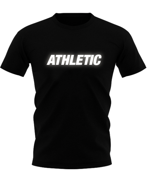 10X ATHLETIC REFLECTIVE TEE, BLACK