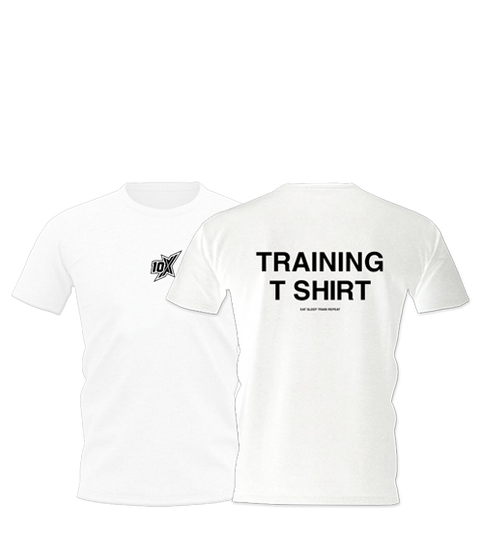 10X TRAINING T-SHIRT, WHITE